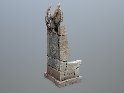 Devil Stone Throne 3D Model