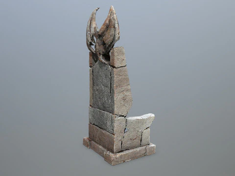 Devil Stone Throne 3D Model