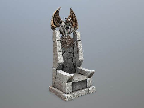 Devil Stone Throne 3D Model