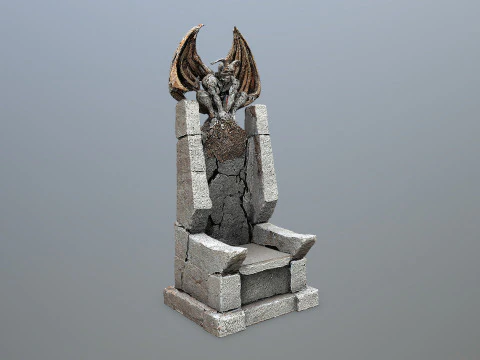 Devil Stone Throne 3D Model
