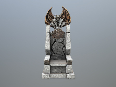 Devil Stone Throne 3D Model