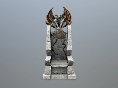 Devil Stone Throne 3D Model