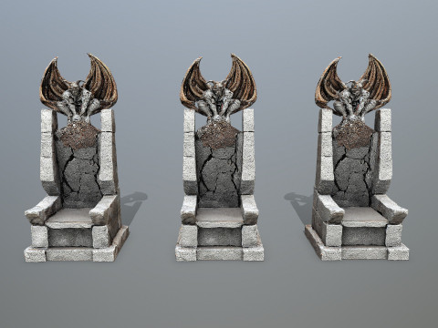 Devil Stone Throne 3D Model