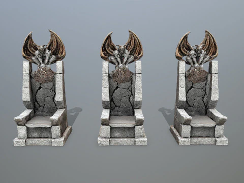 Devil Stone Throne 3D Model
