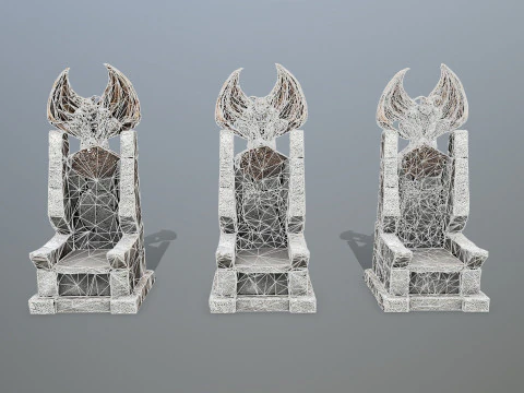 Devil Stone Throne 3D Model