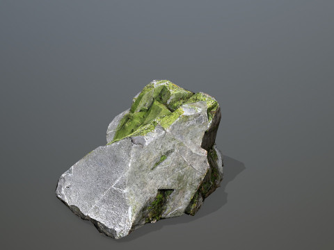 Mossy cliff rocks Modelo 3D
