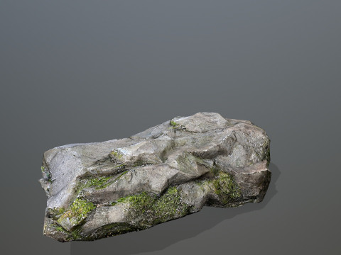 Mossy cliff rocks Modelo 3D