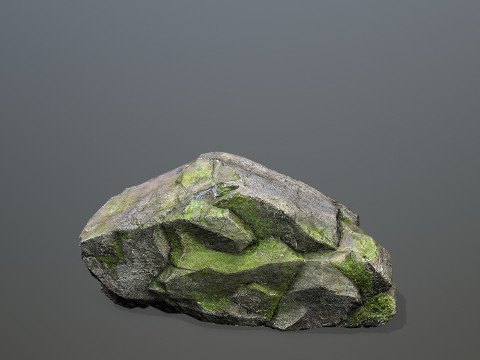 Mossy cliff rocks Modelo 3D