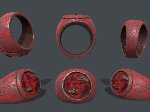 Skull Ring 3D 모델
