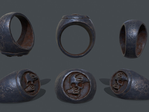 Skull Ring 3D Model