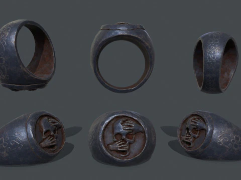 Anello del teschio Modello 3D