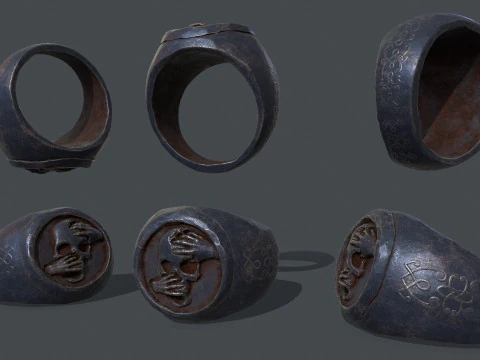 Skull Ring 3D Model