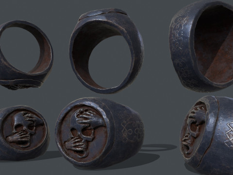 Skull Ring 3D Модель