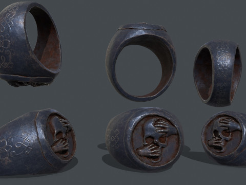 Skull Ring 3D Модель