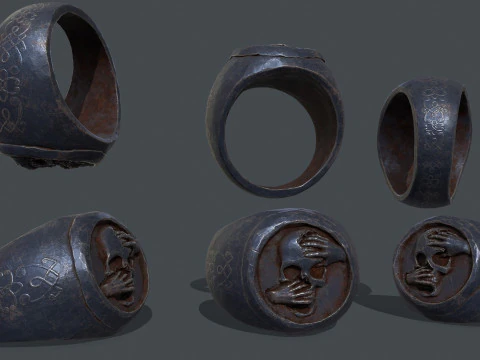 Skull Ring 3D Model
