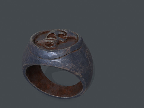 Skull Ring 3D Модель