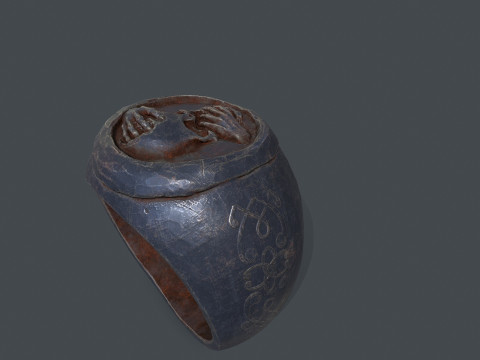 Skull Ring 3D Модель