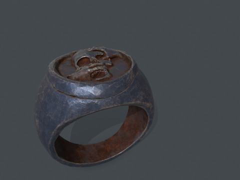 Skull Ring 3D Модель