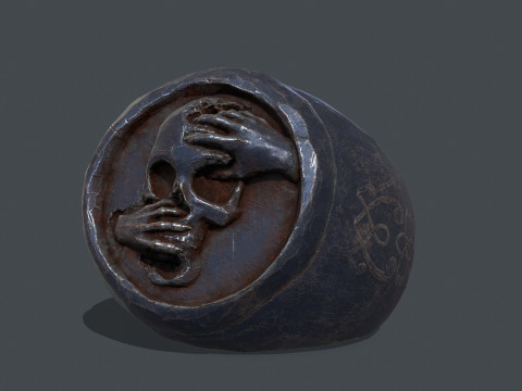 Skull Ring 3D Модель