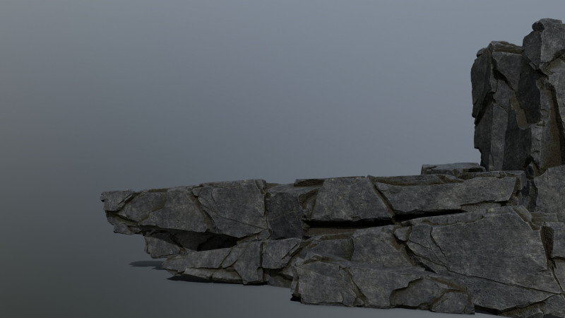 Cliff rocks 3D Модель .c4d .max .obj .3ds .fbx .stl .blend 