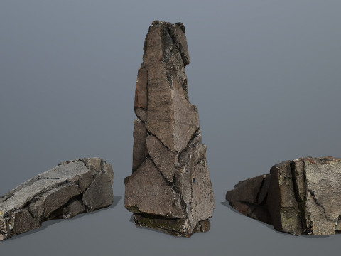 Old Rock 3 3D मॉडल