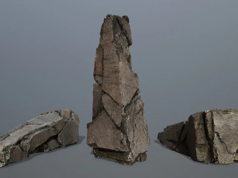 Old Rock 3 3D Model