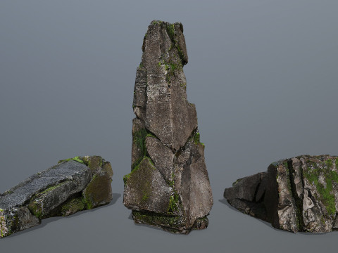 Maya ruin Rocks 3 3Dモデル
