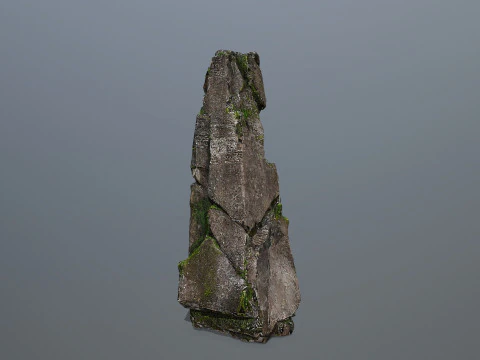 Maya ruin Rocks 3 3D Model
