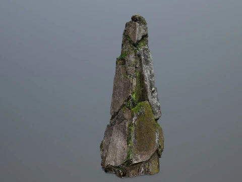 Maya ruin Rocks 3 3D Model
