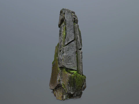 Maya ruin Rocks 3 3D Model
