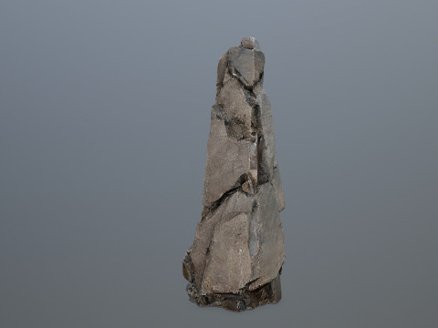 Old dirty cliff rocks 3 3Dモデル