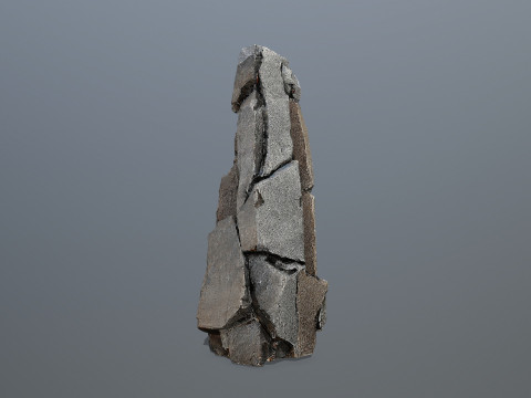 Old dirty cliff rocks 3 3Dモデル