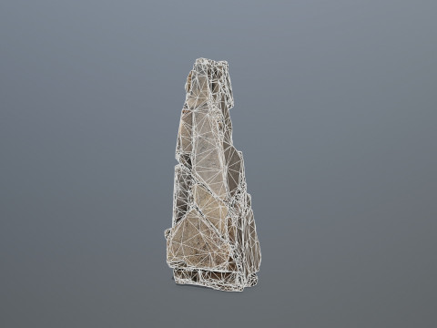Old dirty cliff rocks 3 3Dモデル