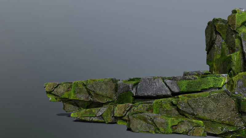 Mossy forest river stones 3D Model .c4d .max .obj .3ds .fbx .stl .blend 