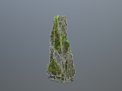 Mossy forest river stones Modelo 3D