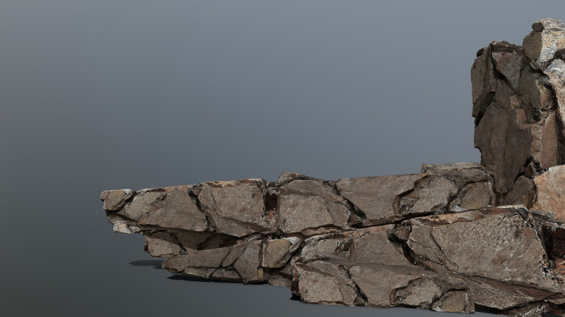 Old dirty cliff rock 3 3D Модель .c4d .max .obj .3ds .fbx .stl .blend 
