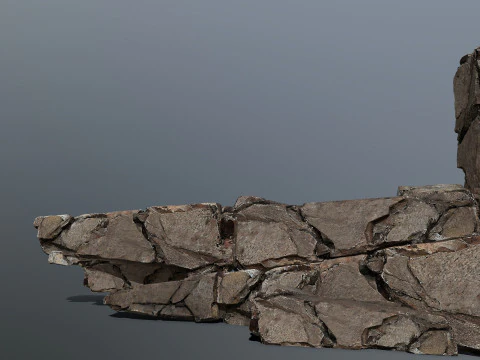 Vecchia roccia sporca della scogliera 3 Modello 3D