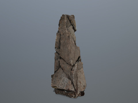 Old dirty cliff rock 3 3D Модель