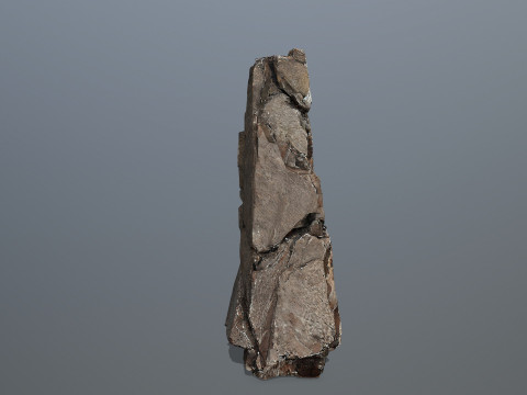 Old dirty cliff rock 3 3D Модель