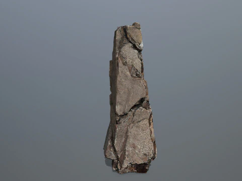 Old dirty cliff rock 3 3D Model