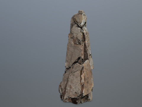 Old dirty cliff rock 3 3D Модель