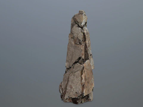Old dirty cliff rock 3 3D Model
