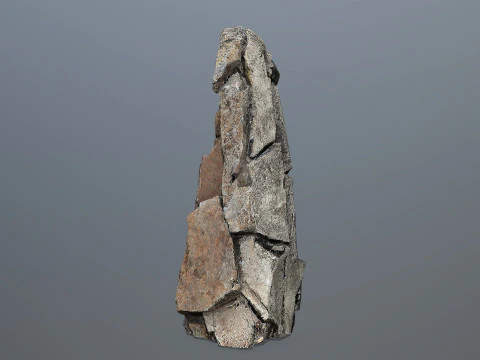 Old dirty cliff rock 3 3D Model