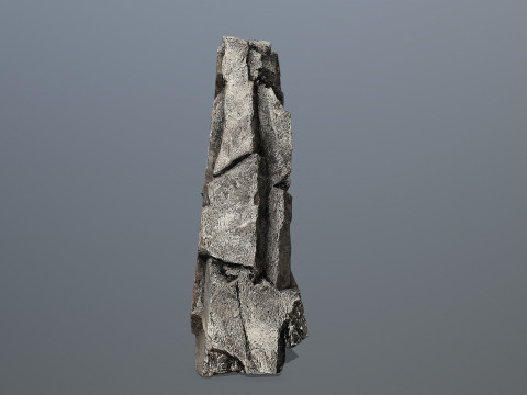 Old dirty cliff rock 3 3D Модель