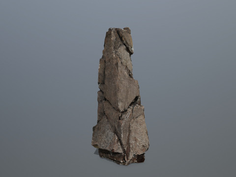 Old dirty cliff rock 3 3D Модель