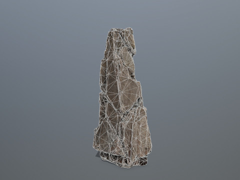 Old dirty cliff rock 3 3D Модель