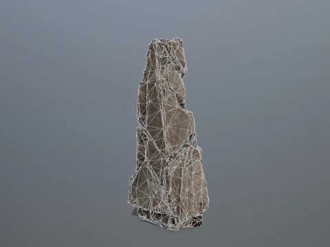 Old dirty cliff rock 3 3D Model