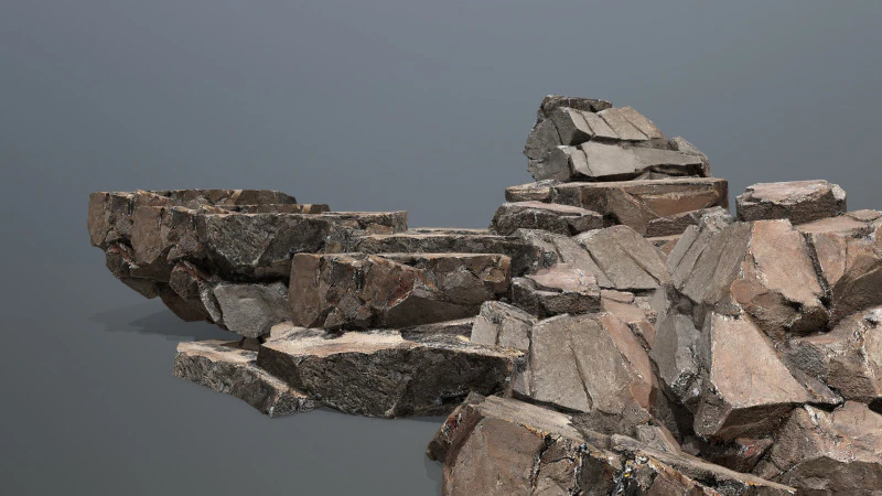Desert Rock 2 3D Model .c4d .max .obj .3ds .fbx .stl .blend 