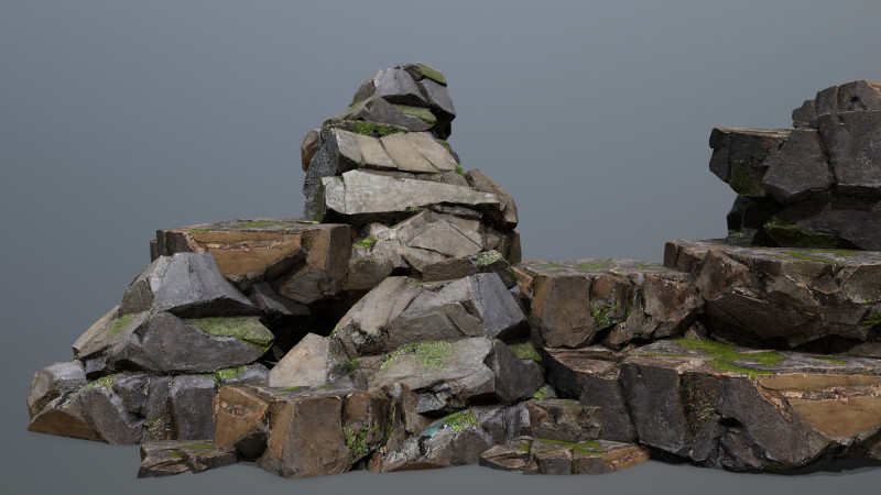 Maya ruin Rocks 2 3D-Modell .c4d .max .obj .3ds .fbx .stl .blend 