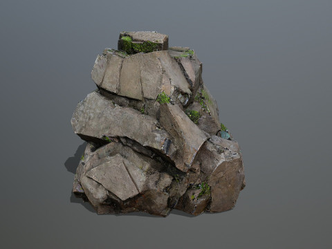 Maya ruin Rocks 2 3D-Modell